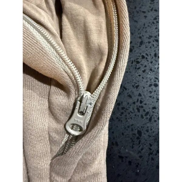 Alo Yoga Womens Sweat Shorts Camel‎ Tan High Waist Cotton Blend Size S - Image 8