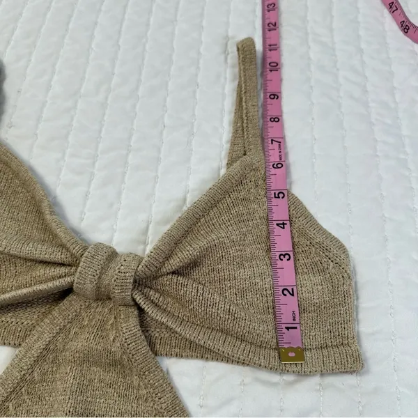 Beige Botany Knit Cut Out Maxi Dress Sand Taupe Size Small - Image 9
