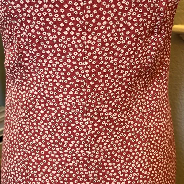 Abercrombie Red Floral Slip Dress, Size Small - Image 6