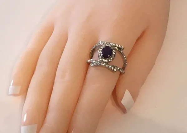 Blue Oval Ring, Size 7 - Image 2