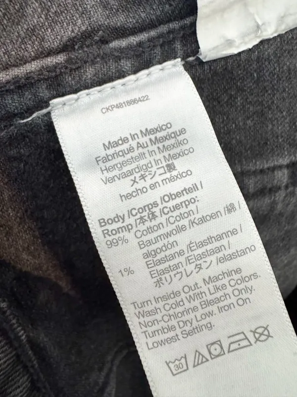 Madewell The 90s Straight Jeans Size 26 Camplin Black High Rise Utility‎ Grunge - Image 8