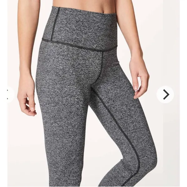 Lululemon Wunder Under Hi-Rise Tight *28" Heathered Black #4 - Image 4