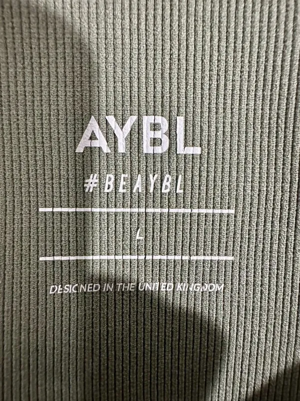 AYBL Balance V2 Seamless High Rise Gym Shorts Olive Green L - Image 4