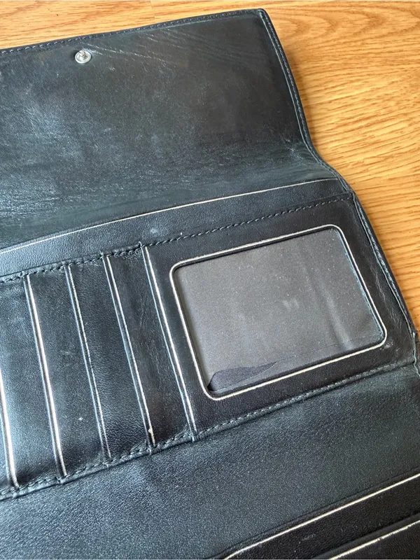 Coach Brown and Black Signature Continental Wallet - Image 8