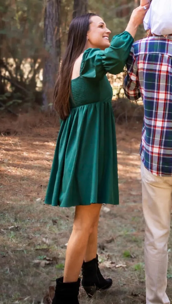 Exlura Emerald Green Silk Amazon Mini Dress - Image 6