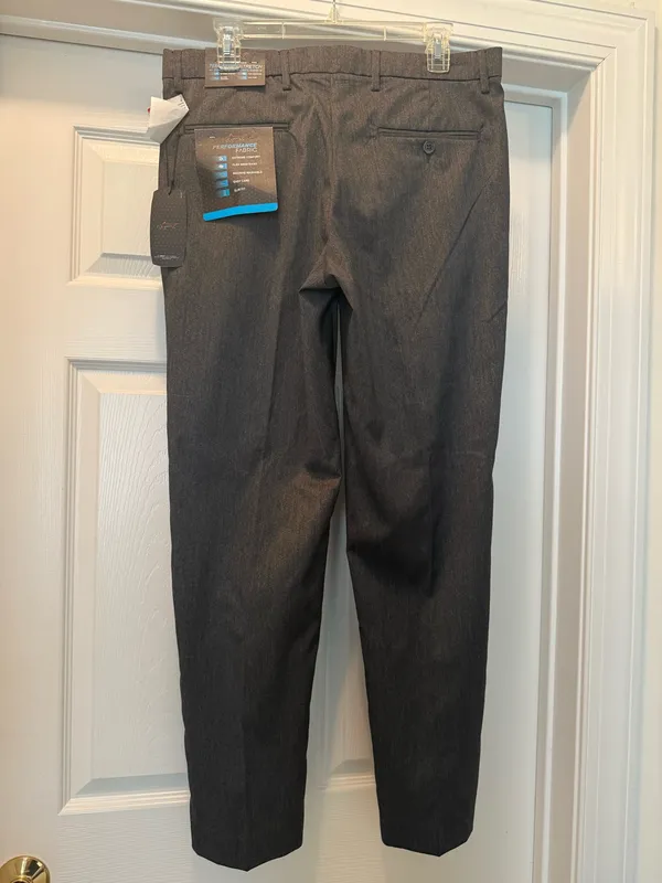 Men's Classic Dress Pants — Charcoal Gray - Image 2