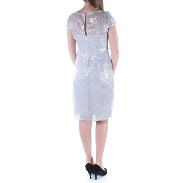 NWT Adrianna Papell feather sequin sheath cocktail dress size 14W - Image 11