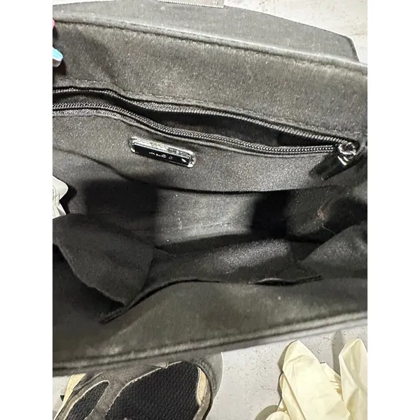 Aldo Snakeskin Print Top Handle Handbag Grey Black Animal Print Satchel Bag - Image 4