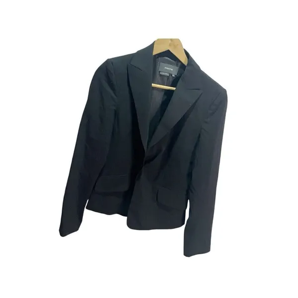 Maxime Black Fully Lined Wool Blend Dress/Career‎ Blazer Size 6 - Image 2
