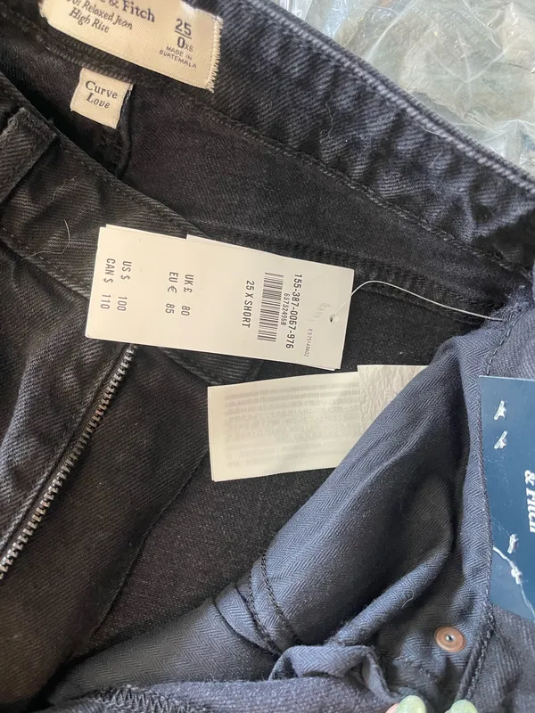 Abercrombie Jeans Curve Love High-Rise 90s Relaxed Black - Image 3