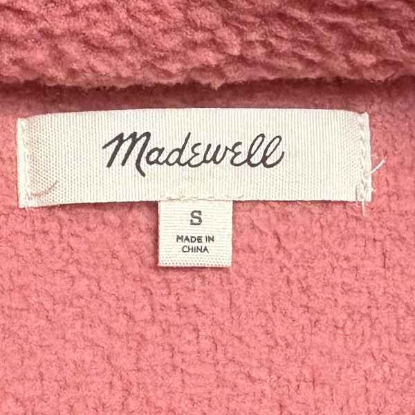 Madewell‎ (Re)Sourced Quilted-Pocket Popover Rose Dust Fleece Jacket Small EUC - Image 4