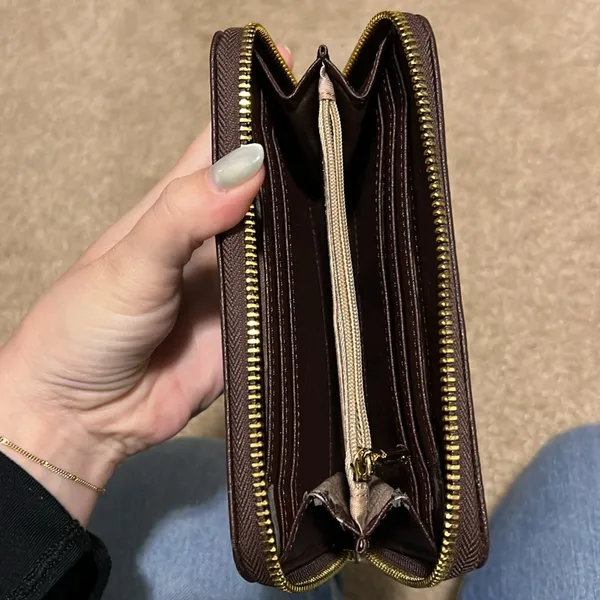 Brown Weaved Wallet - Image 3