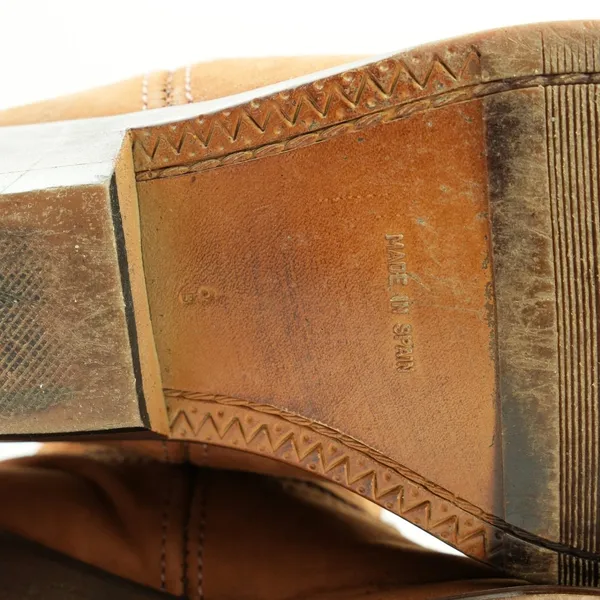 Nicole Boots Womens‎ 6 B Brown Leather Slouch Boots Made in Spain - Image 9