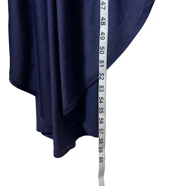Speechless Navy Blue Halter‎ High Low Rhinestone Side Cutout Formal Dress Size 0 - Image 11