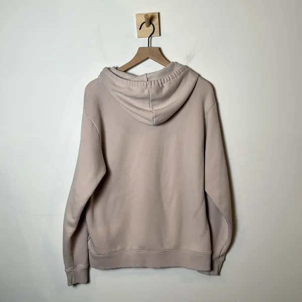 Vans Womens Pale Pink Graphic Print Front and Sleeve Hoodie size L - Image 7