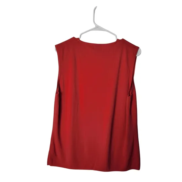 Choices Vintage Red Knit Scoop Neck Sleeveless Classic Everyday Tank Top Size XL - Image 5