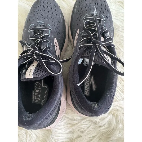 Brooks Ghost 13 Women's Running‎ Shoes Gray Pink Size 9 Athletic Sneaker - Image 7