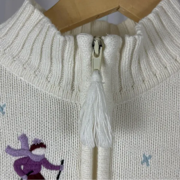 Traditions Medium Ramie Cotton Embroidered Winter Snow Skiing Ice Skate Jacket - Image 4