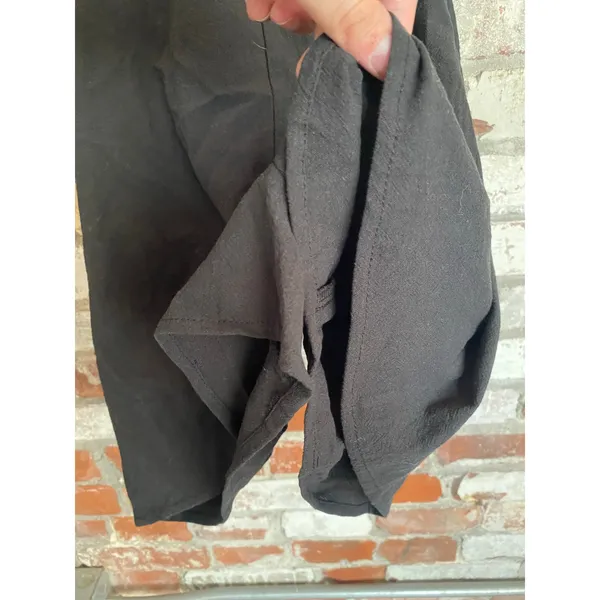 SHEIN Black Tie-Strap Short Overalls Romper Size S - Image 6