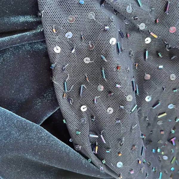 JS Boutique Y2K Velvet Beaded Sheer Formal Dress 12 Whimsigoth Dark Romantic - Image 13