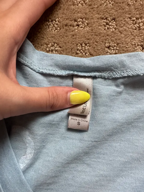 ADPi V Neck T Shirt Blue - Image 3