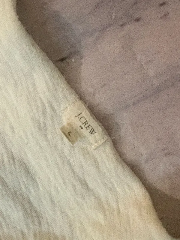 J. Crew Ivory Scoop Neck Long Sleeve Top - Image 4