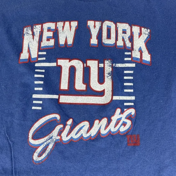 New York NY Giants T Shirt Graphic Tee Short Sleeve NFL Apparel 3XL Blue Women's - Image 2