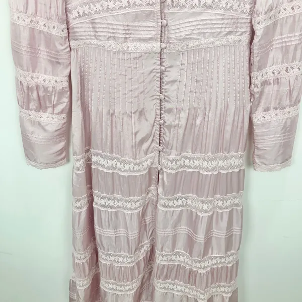 LoveShackFancy Ellitia Dress Victorian Lace Maxi Light Lilac Viscose US 0 NWT - Image 11