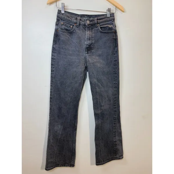 & Other Stories Jeans Women Size 25 Black High Waist Straight Leg Denim - Image 3