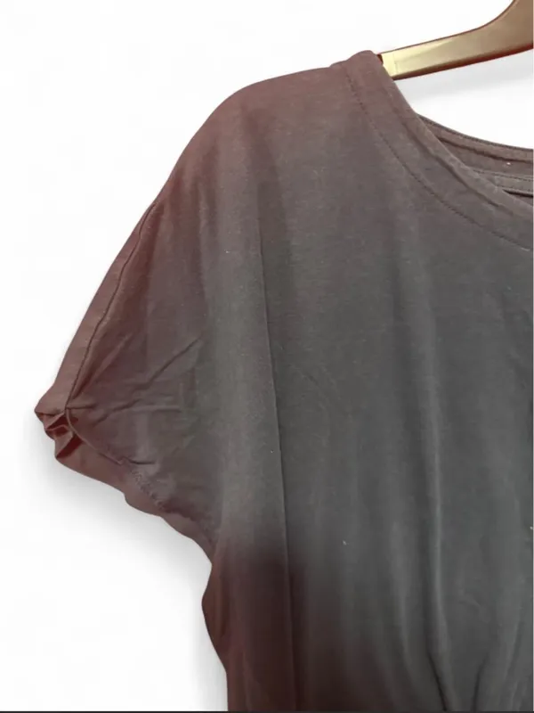 Next Navy Blue Cap Sleeve Cotten T-shirt - Image 3