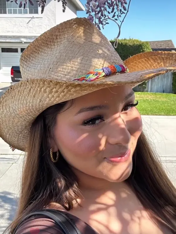 Straw cowboy hat Brown - Image 3