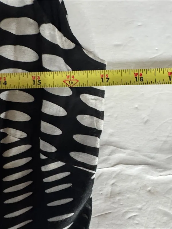 Talbots Black and White Polka Dot knee length Dress 8 cotton career party event - Image 15