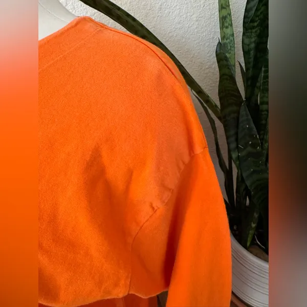 Vintage Halloween Long Sleeve Shirt Orange Graphic 90s witch ghost fall medium‎ - Image 6
