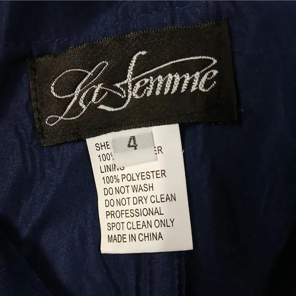 La Femme Formal Evening Gown Sz 4 Blue Wedding Party Mother Of Bride Dress - Image 8