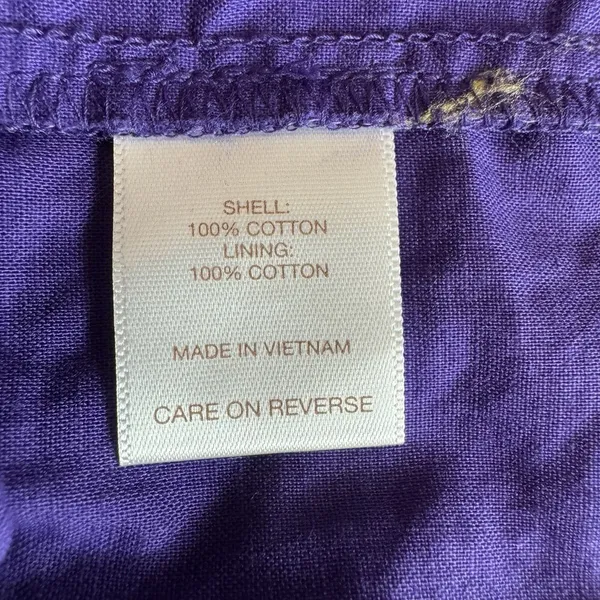 Eva Mendes NY&Co Purple Eyelet Fit Flare Dress Sz 12 Summer Cottagecore Classic - Image 8