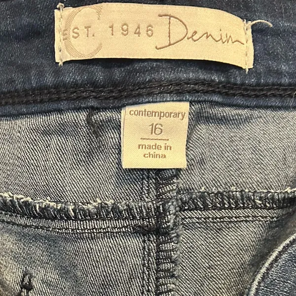 Cato est 1946 Denim Bermuda Shorts Blue Size 16 - Image 4