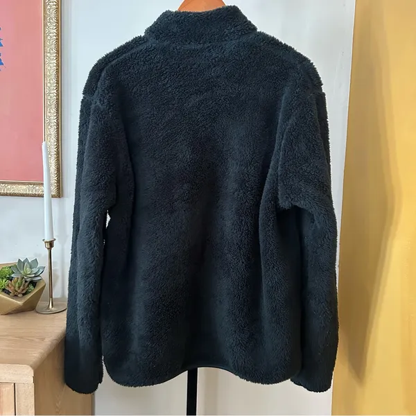 Uniqlo Fluffy Yarn Fleece Full‎ Zip Jacket Sherpa Faux Fur Teddy Coat Size S - Image 6