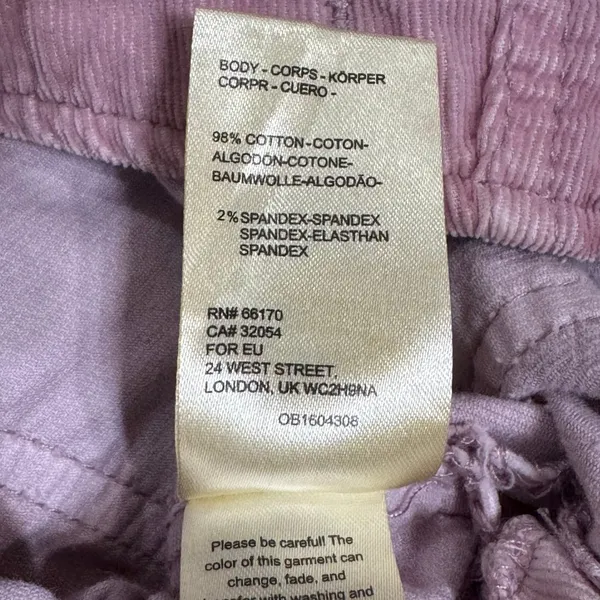 We The Free Corduroy Flare‎ Pants Lilac Purple Size 27 High Rise Zipper - Image 6
