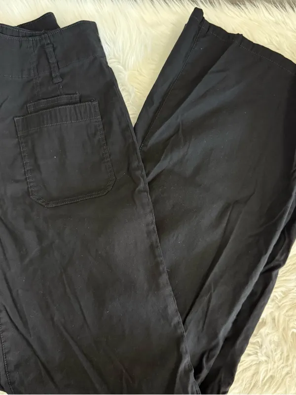 Maeve Junie Jean Black Flare Trousers Size 28 High Rise Anthropologie - Image 7