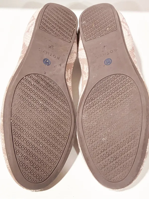 Rothy’s Retired Lily Cream Loafer Fabric Round Toe Ballet Flat Size 8.5 - Image 5