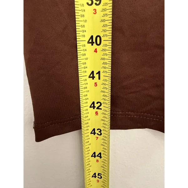 CAARA Contouring Tank Midi Chocolate Brown Shaping Stretchy Midi Medium - Image 4