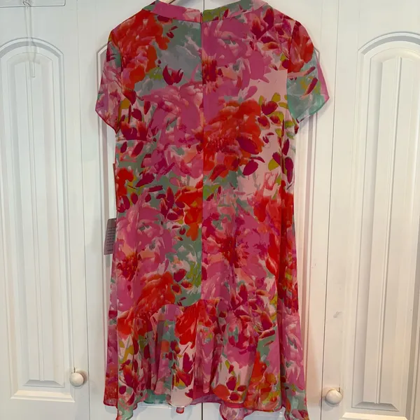 Eliza J. Pink Floral‎ Dress Size 12 - Image 2