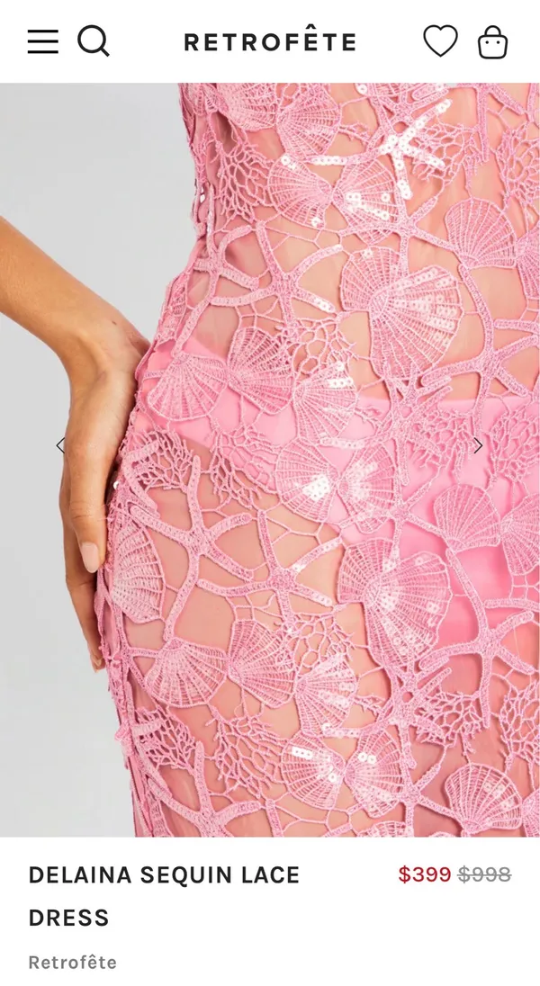 Retrofête Delaina Sequin Lace Dress - Image 3