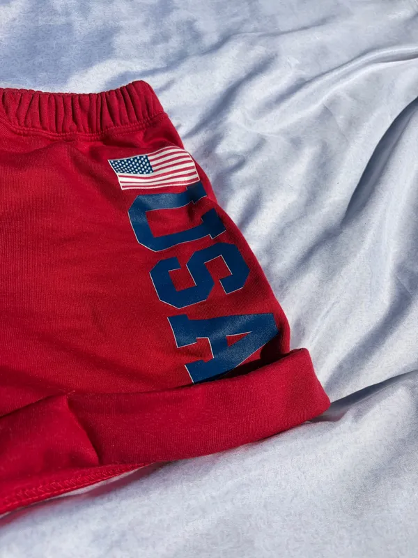 Modern lux red USA shorts  - Image 3