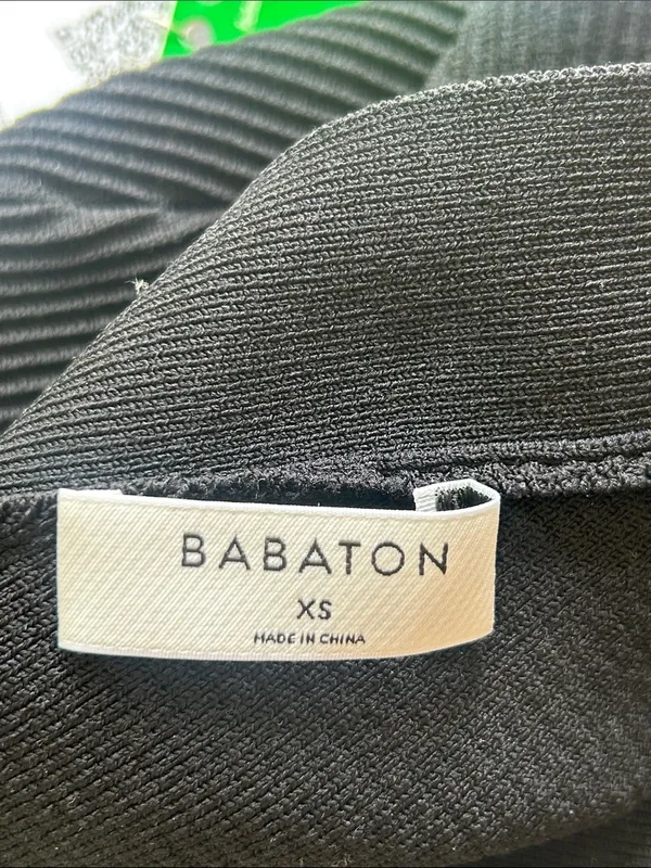 Babaton RacerbackCropped Ribbed Halter Black Top Size XS - Image 8