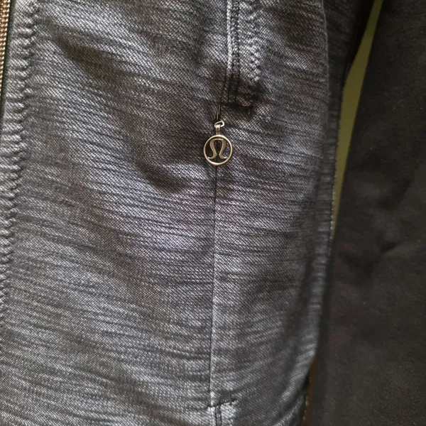 Lululemon Daily Yoga Denim Jacket Blue Grey and Black Zip Up Long Sleeve - Image 5