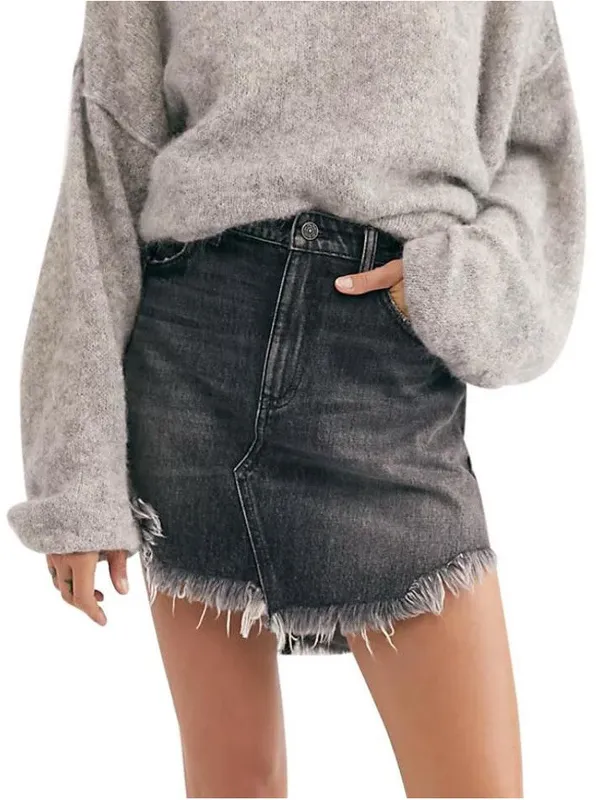 NWT Free People Bailey Denim Mini Skirt - Maverick - Image 2