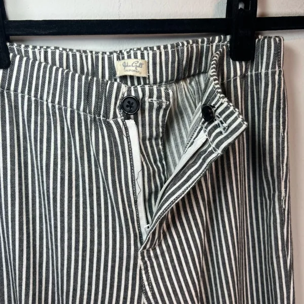 Brandy Melville John Galt Tilden Pants Black White Stripe High Rise School Small - Image 6