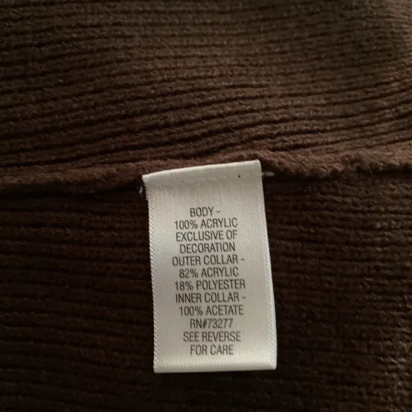 NWT Croft & Barrow women's brown cardigan size Large body 100% acrylic - Image 4