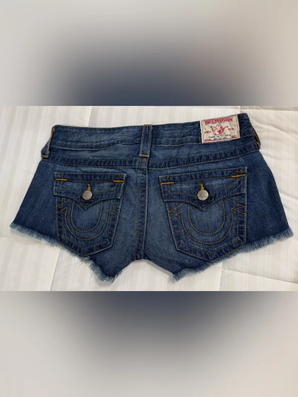 True Religion Joey Cut Off Low Rise Women’s Shorts Size 29 - Image 2